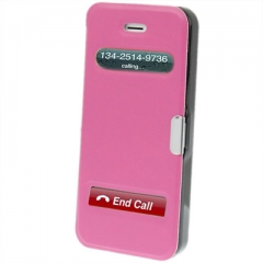 Чехол - книжка Flip Case на магните для iPhone 5S розовый