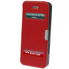 Чехол - книжка Flip Case на магните для iPhone 5 красный