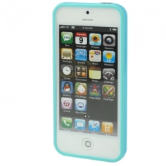 Бампер для iPhone 5 голубой