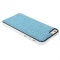 Чехол с блестками для iPhone 5S голубой