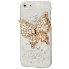 Чехол для iPhone 5S Бабочка со стразами