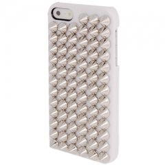 Чехол с серебряными шипами для iPhone 5S белый