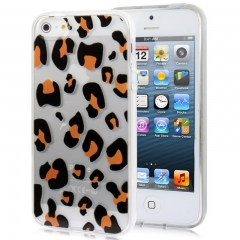 Чехол силиконовый для iPhone 5S Леопард