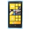 Чехол силиконовый в горошек для Nokia Lumia 920 голубой