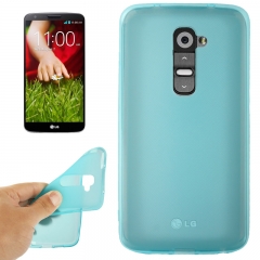 Чехол силиконовый для LG G2 голубой