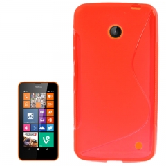 Чехол силиконовый для Nokia Lumia 630 красный
