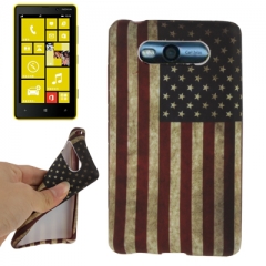 Чехол силиконовый для Nokia Lumia 820 Американский флаг
