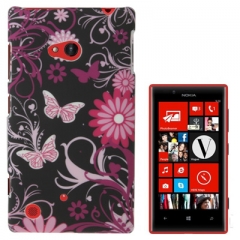 Чехол Бабочки для Nokia Lumia 720 черный