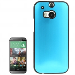Чехол металлический для HTC One M8 голубой