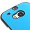 Чехол металлический для HTC One M8 голубой