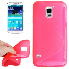 Чехол силиконовый Волна для Samsung Galaxy S5 розовый