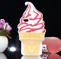 Чехол Moschino Мороженое для iPhone 5 красный