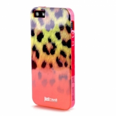 Чехол Just Cavalli для iPhone 5 леопард красный