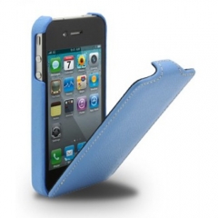 Чехол - книжка Melkco для iPhone 4S голубой