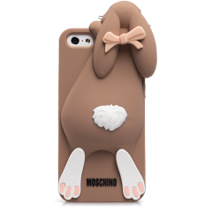 Чехол Moschino кролик для iPhone 5 коричневый