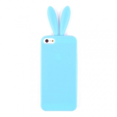 Чехол Уши для iPhone 5S голубой